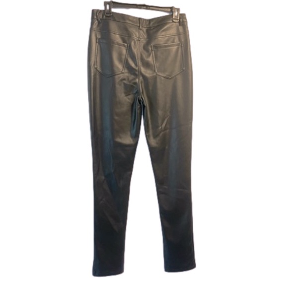 Shinestar Women's Black High Waisted Faux Leather Skinny Pants NWT - Picture 3 of 6